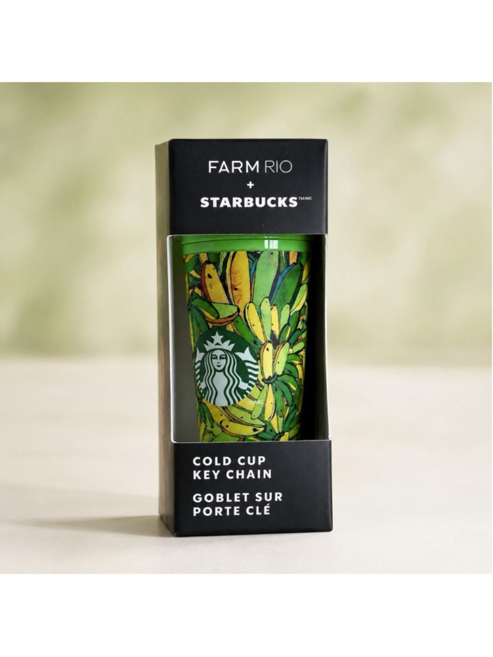 Starbucks x FARM Rio Banana Cold Cup Keychain Limited Edition NIB